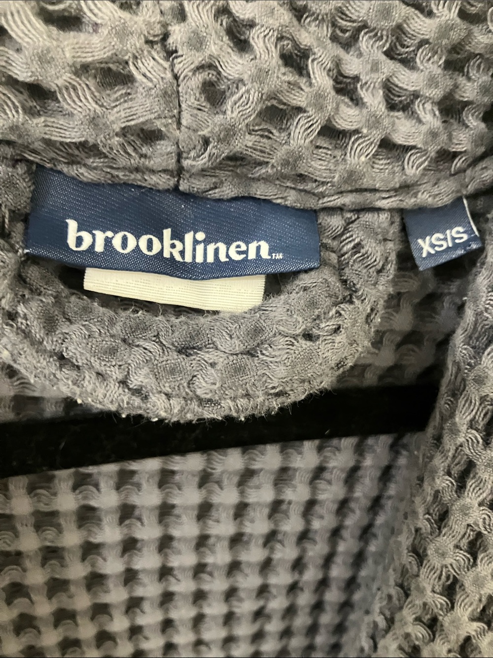Brooklinen Gray Waffle Knit Robe - Picture 6 of 9